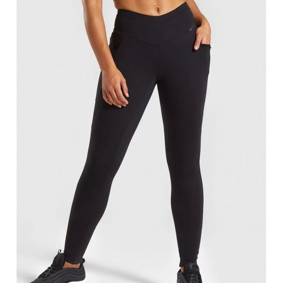 Gymshark- Womens Black Recess Workout Leggings- M - Picture 1 of 6